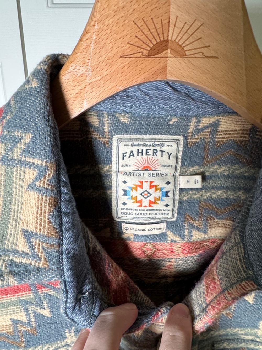 Faherty Geometric Aztec Shirt Jacket - Doug Good Feather collab. - Picture 2 of 3